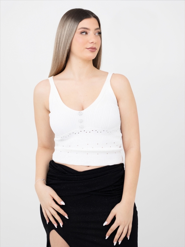 ΑΜΑΝΙΚΗ ΠΛΕΚΤΗ ΜΠΛΟΥΖΑ ΜΕ ΛΕΠΤΟΜΕΡΕΙΕΣ - ΑΣΠΡΗ