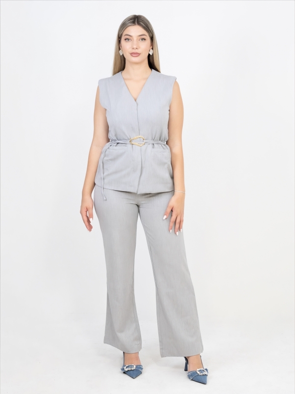 ΓΚΡΙ ΚΟΣΤΟΥΜΙ ΜΕ ΖΩΝΗ