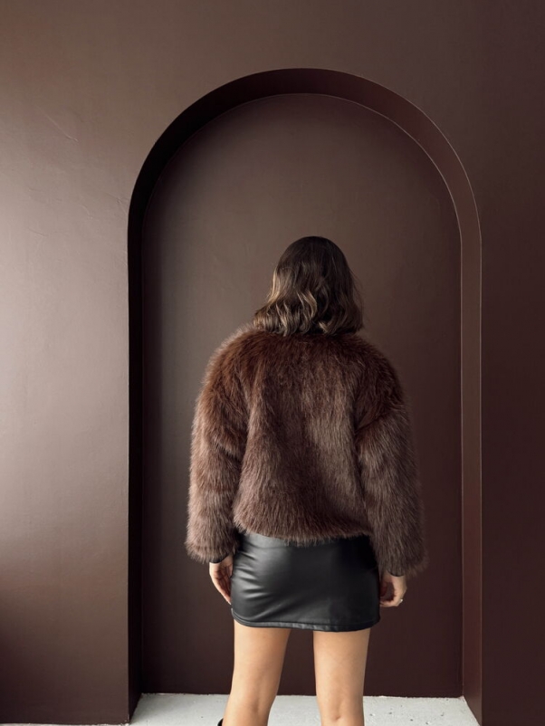 Καφέ κοντή γούνα