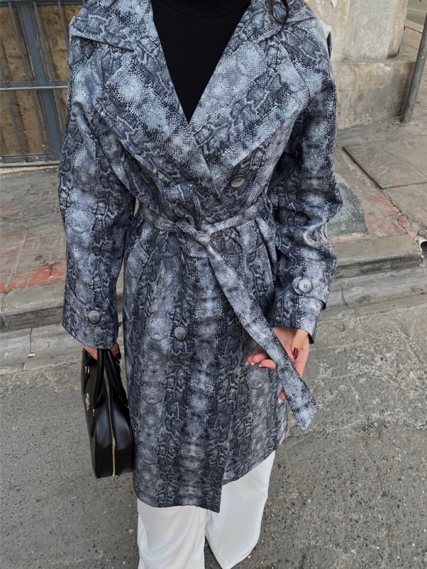 Καμπαρντίνα μπλε-γκρι φίδι