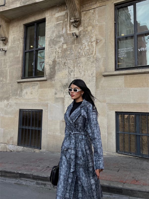 Καμπαρντίνα μπλε-γκρι φίδι