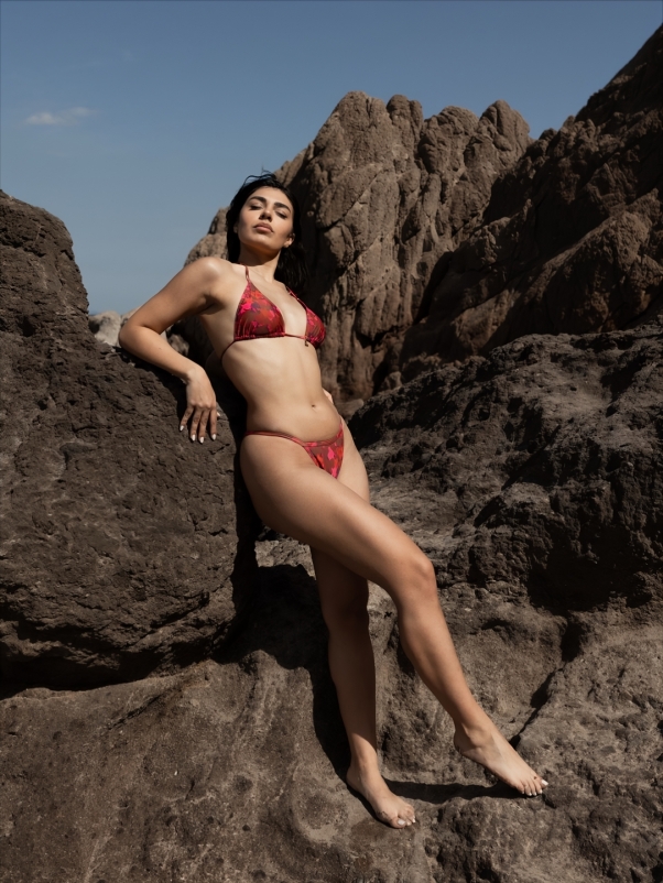 ΜΑΓΙΟ ΜΠΙΚΙΝΙ FLORAL ΚΟΚΚΙΝΟ