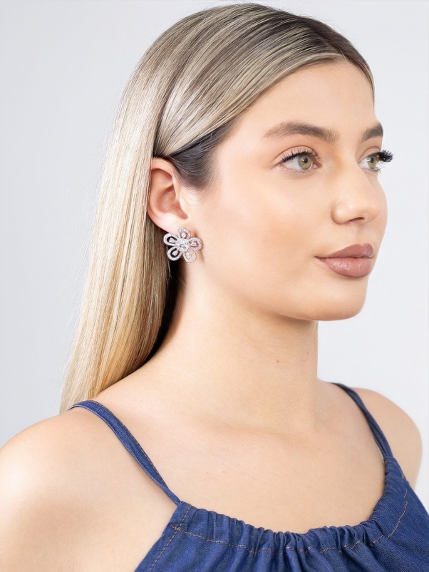 Silver Bloom Earrings