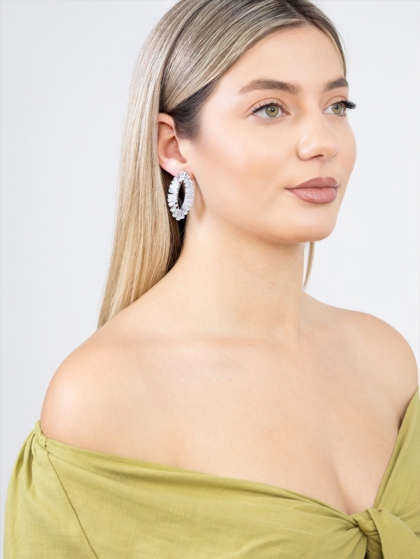Silver Halo Earrings